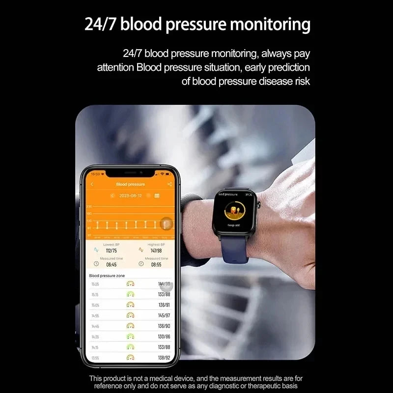 AI Health Smart Watch With ECG – Lipid & Uric Acid Monitor