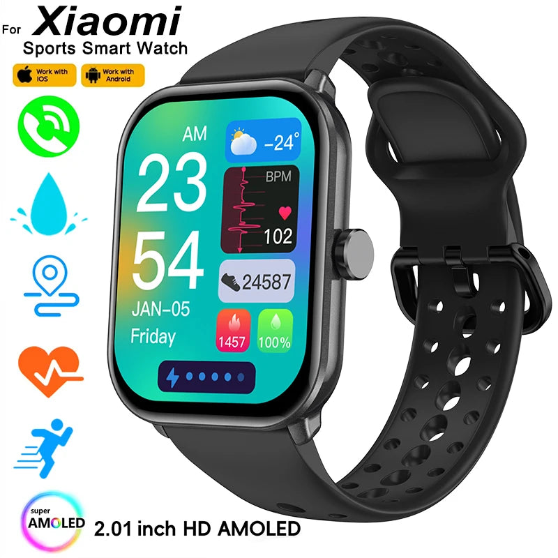 2.01" AMOLED Smart Watch With Bluetooth Calls & Fitness Tracking