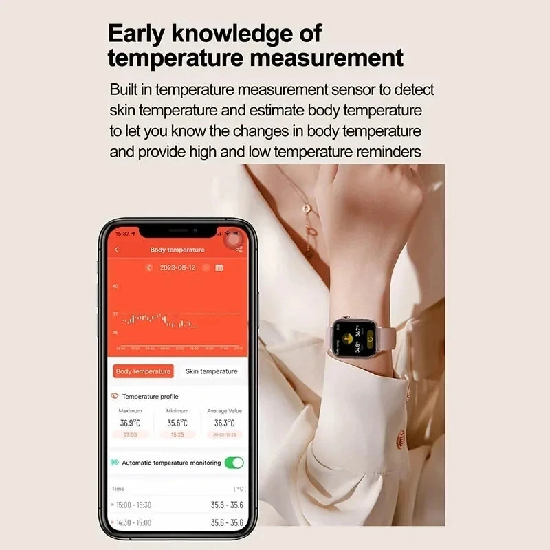 AI Health Smart Watch With ECG – Lipid & Uric Acid Monitor